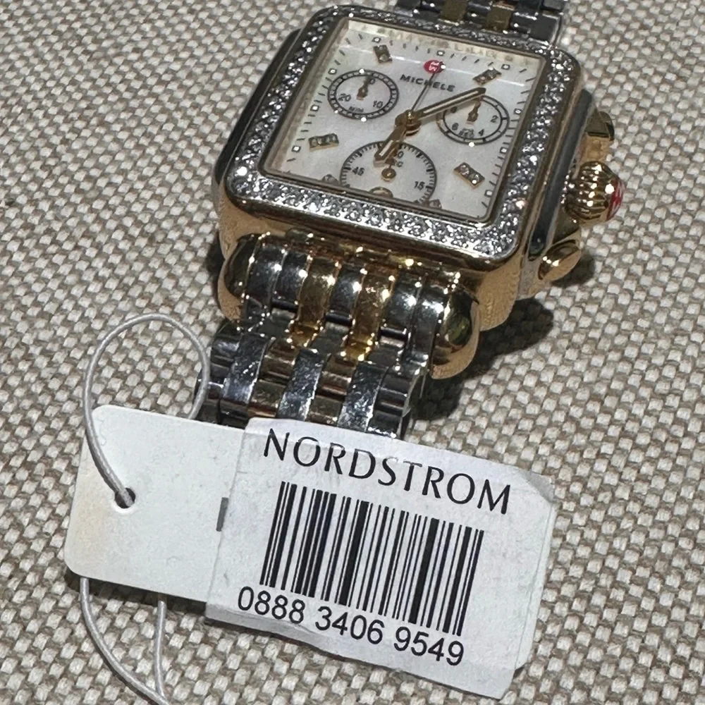 Michele Two-Tone Gold and Silver Women's Watch - Picture 11 of 11